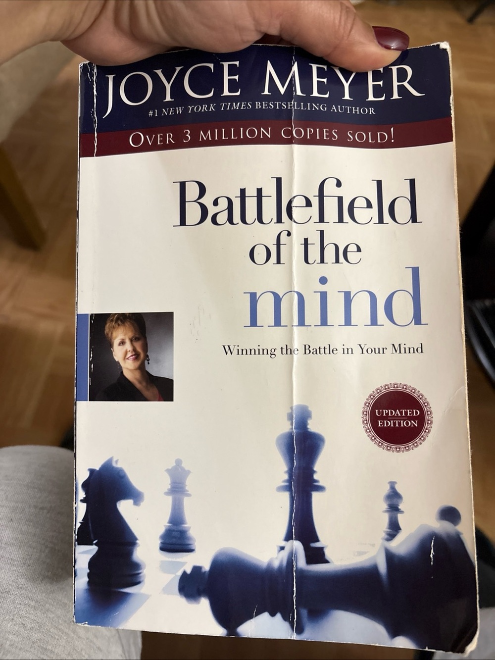 Joyce Meyer Battlefield of the Mind Paperback - White & Navy Cover